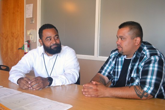 Compassion and hope abound in Kings County. Local agencies, law enforcement offer help Michael De Leon, who runs Samuel's House, chats with John Lozano.